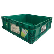 Caja Plástica Usada Verde Paredes Cerradas 60 x 56 x 19 cm