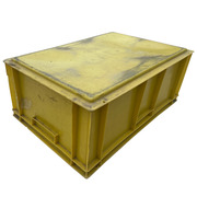Caja Plástica Amarilla Norma Europa Usada 40 x 60 x 23 cm