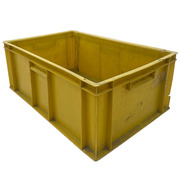 Caja Plástica Amarilla Norma Europa Usada 40 x 60 x 23 cm