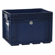 Caja de Plástico Azul Cerrada 22 litros Usada 40 x 30 x 28 cm VDA R-KLT
